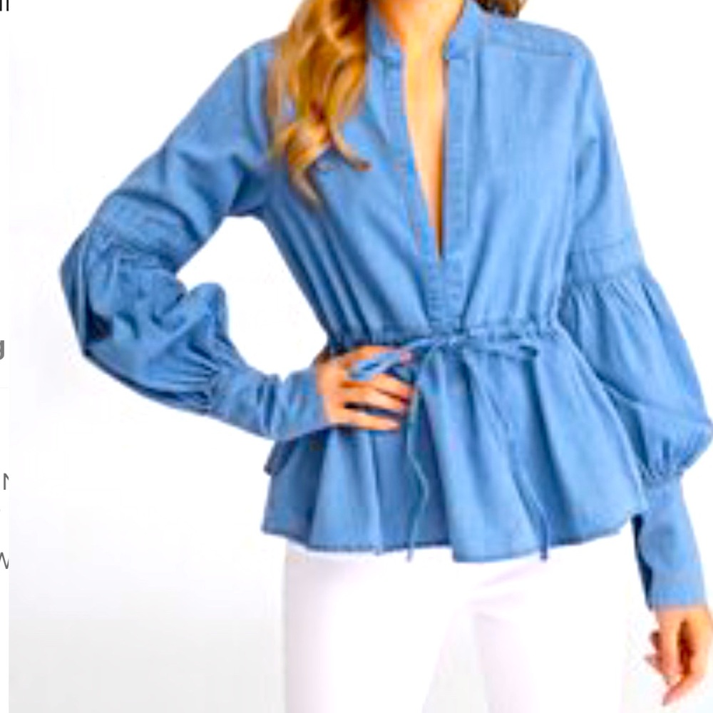 Peplum denim top  size L